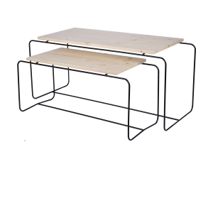 Mesa-de-alambre-minimalista-con-tablero-de-pino